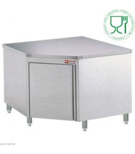 TABLE SUR ARMOIRE D'ANGLE 100CM DIAMOND dans TABLES INOX