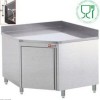 TABLE SUR ARMOIRE D'ANGLE 100CM AVEC DOSSERET DIAMOND dans TABLES INOX