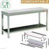 TABLE DE TRAVAIL AVEC SOUS TABLETTE EN KIT 120CM DIAMOND dans TABLES INOX