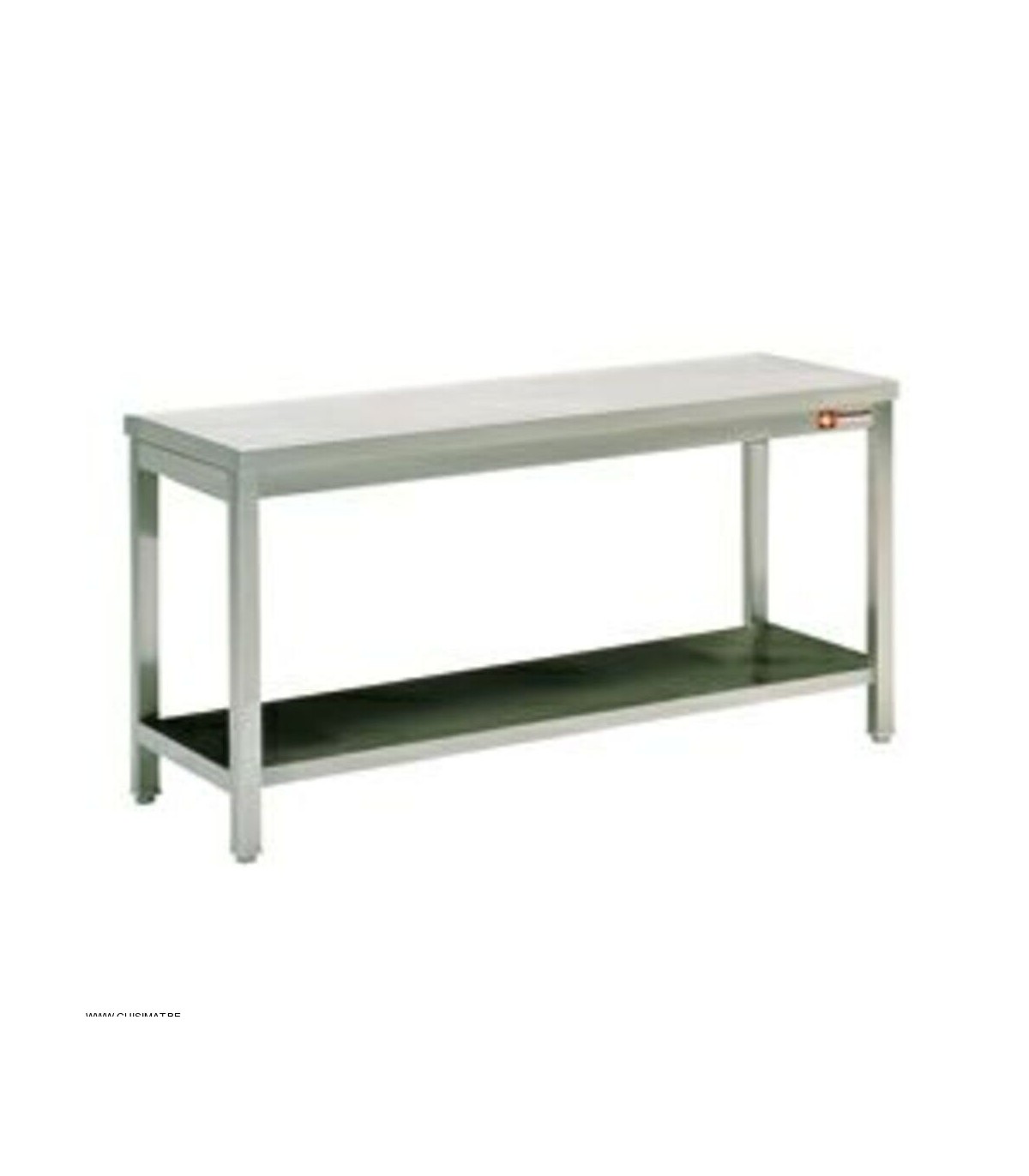 TABLE DE TRAVAIL AVEC SOUS TABLETTE 240CM DIAMOND dans TABLES INOX