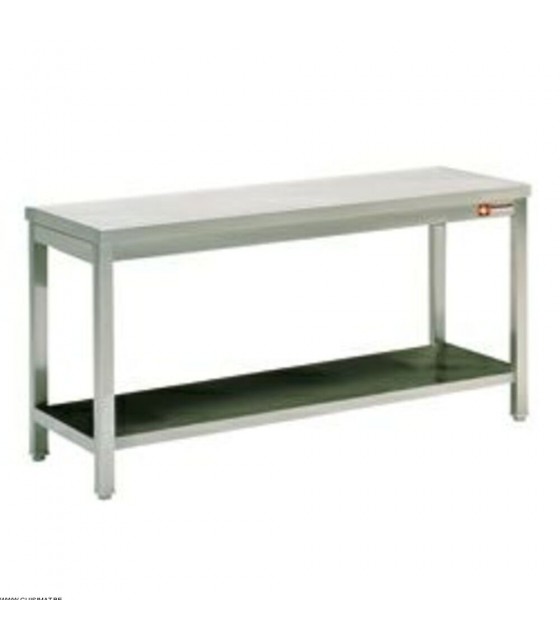 TABLE DE TRAVAIL AVEC 1 SOUS TABLETTE 60CM DIAMOND TL671BB dans TABLES INOX