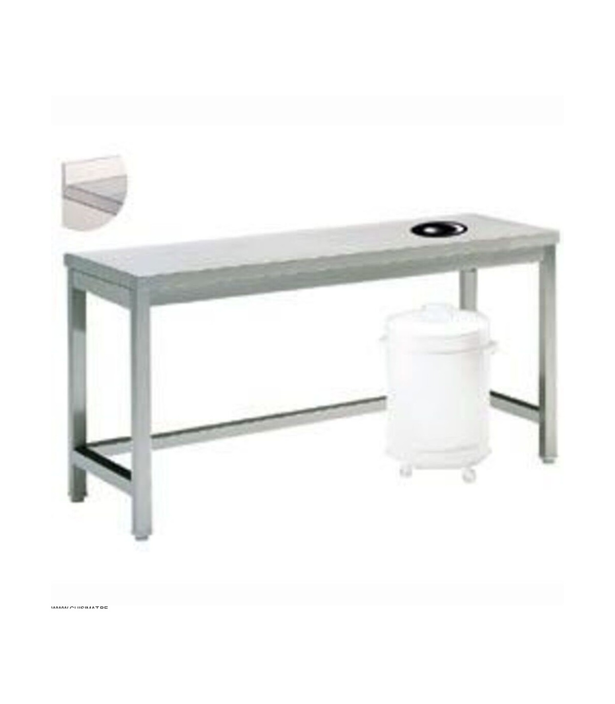 TABLE DE DEBARRASSAGE AVEC VIDE ORDURE+B.A. 100CM DIAMOND dans TABLES INOX