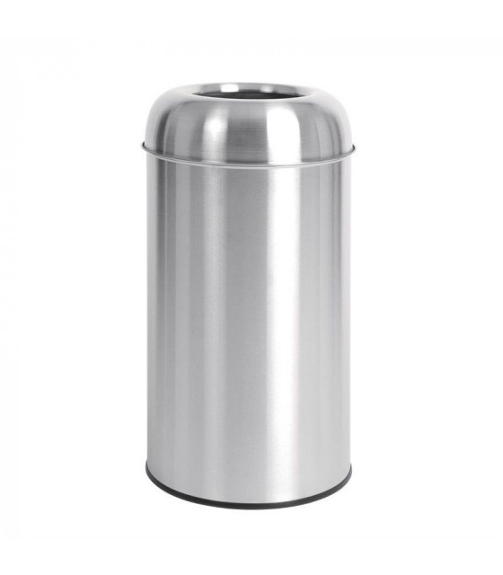 POUBELLE DOME INOX OUVERTE 40LT dans POUBELLES