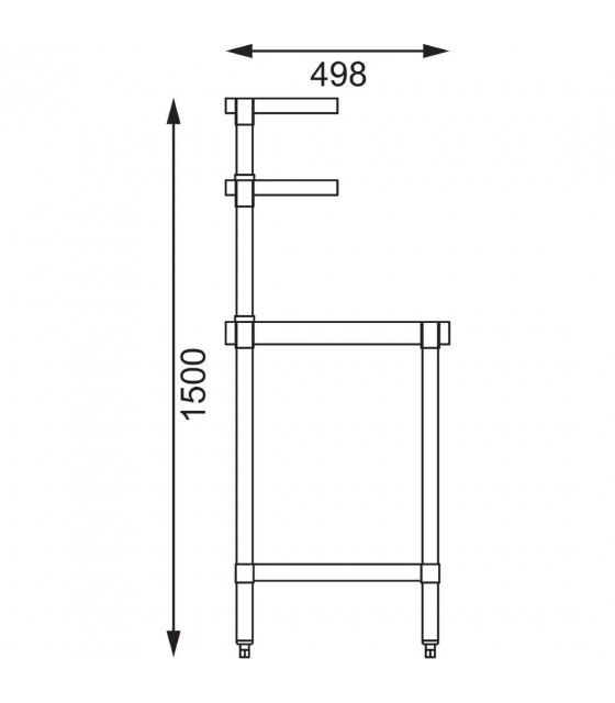 TABLE DE TRAVAIL AVEC 2 ETAGERES 120CM dans TABLES INOX