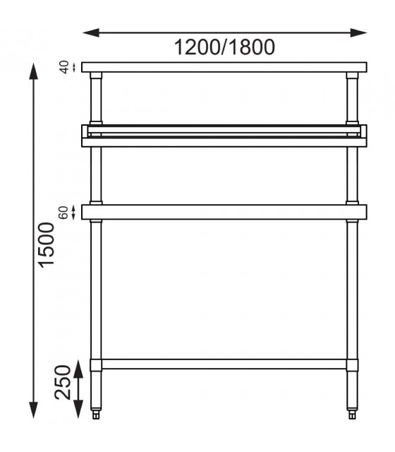 TABLE DE PREPARATION INOX 120CM dans TABLES INOX