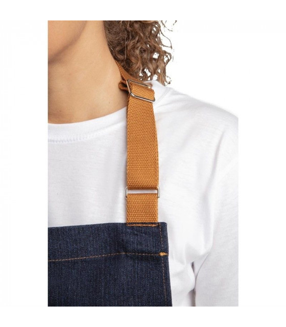 Tablier Serveur Southside Denim Bleu Et Ceinture Ocre - Southside