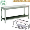 TABLE DE TRAVAIL AVEC SOUS TABLETTE EN KIT 70CM DIAMOND dans TABLES INOX