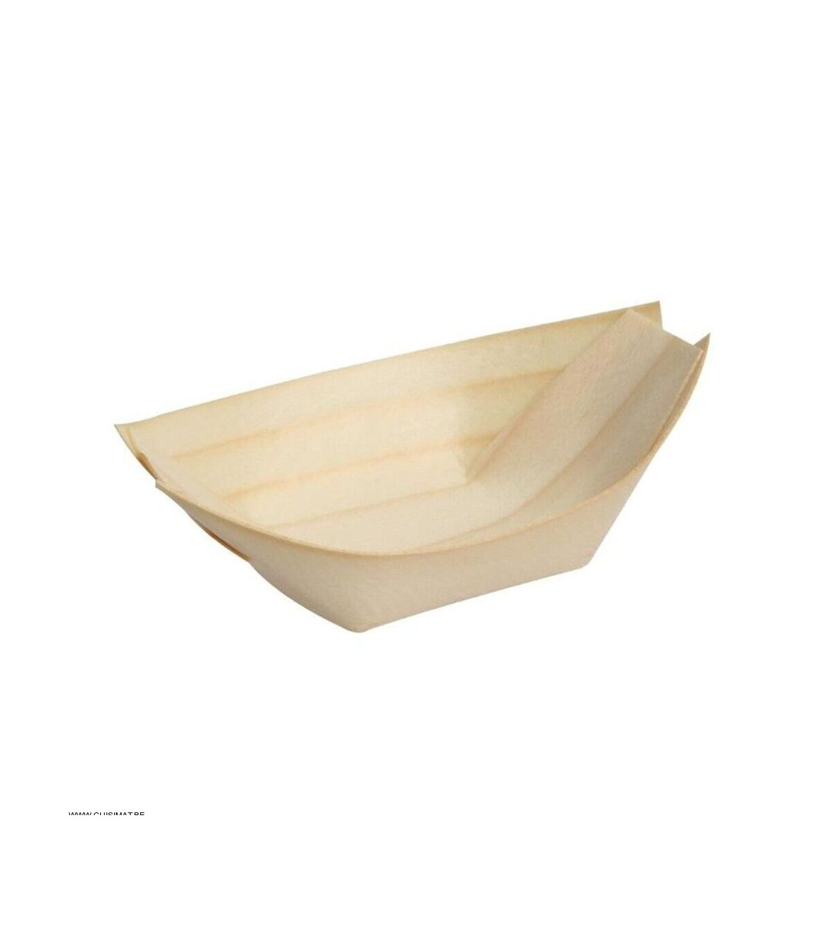 PLATS EN BOULEAU PIROGUE 250MM 100 PIECES dans EMBALLAGE EN BOIS