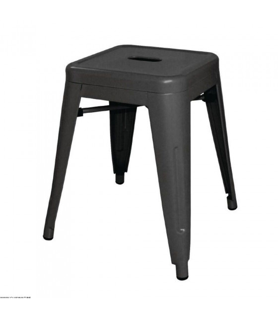 TABOURET ACIER BAS NOIR 4 PIECES CUISIMAT dans TABOURET