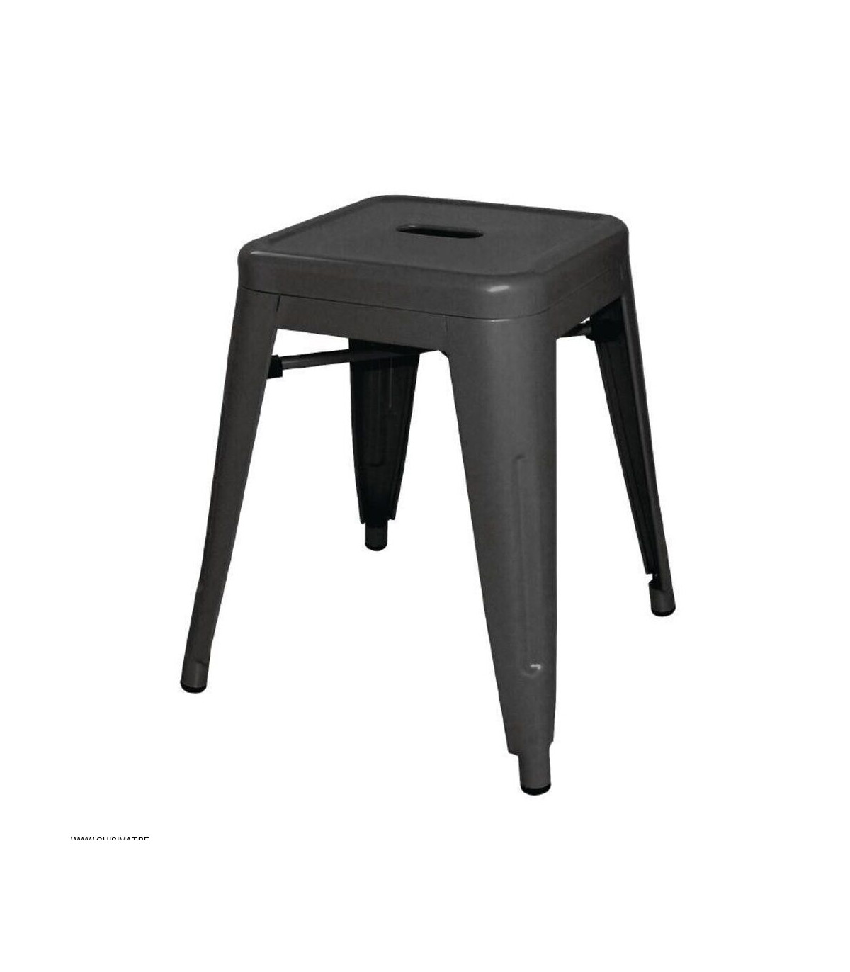 TABOURET ACIER BAS NOIR 4 PIECES CUISIMAT dans TABOURET