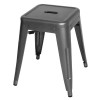 TABOURET ACIER BAS GRIS 4 PIECES CUISIMAT dans TABOURET