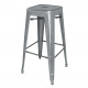 TABOURET ACIER HAUT GRIS 4 PIECES CUISIMAT