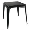 TABLE CARREE ACIER NOIRE 66*66CM dans TABLE ACIER