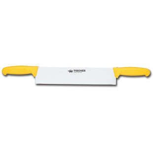 COUTEAU A FROMAGE 2 POIGNEES JAUNE 50CM FISCHER dans COUPE FROMAGE