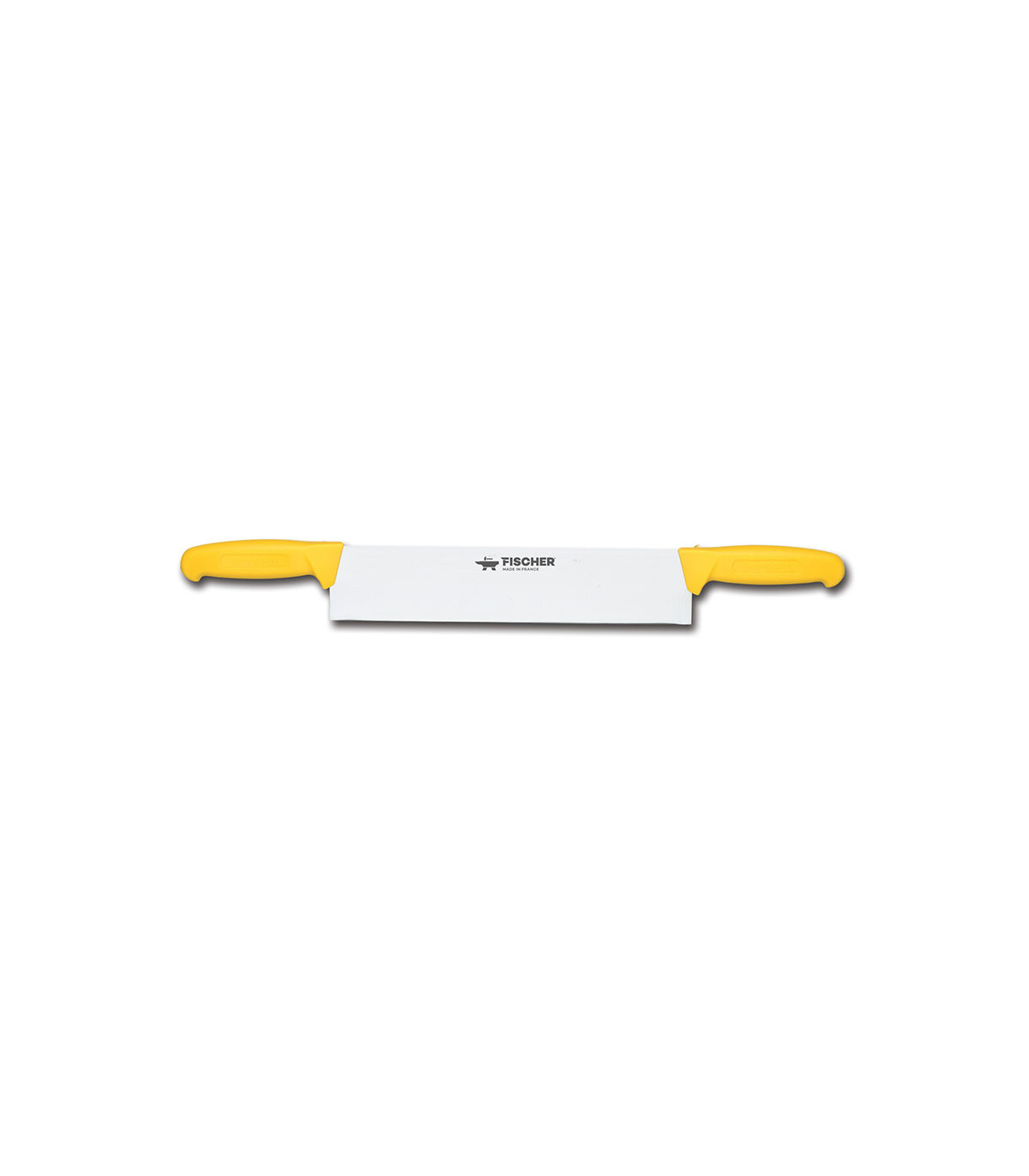 COUTEAU A FROMAGE 2 POIGNEES JAUNE 50CM FISCHER dans COUPE FROMAGE
