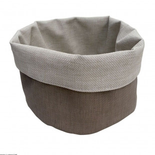 CORBEILLE RONDE TAUPE/BEIGE 15CM dans PRESENTATION