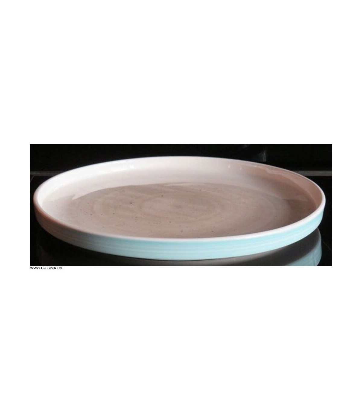 SPRING ASSIETTE PLATE BEIGE/BLEU 260MM dans VAISSELLE