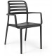 FAUTEUIL COSTA BISTROT ANTHRACITE AMOBIS