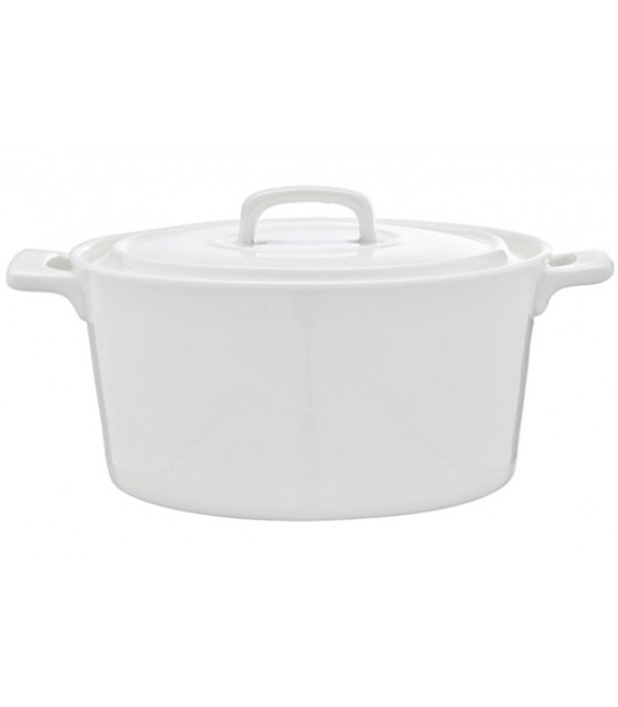 COCOTTE AVEC COUVERCLE BLANCHE DIAM 13 CM X H 6 CM dans VAISSELLE