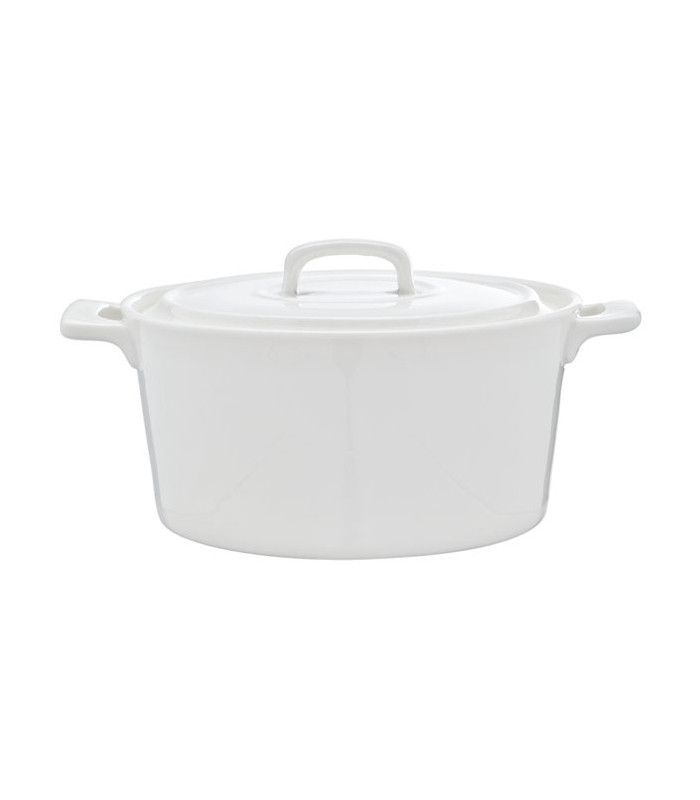 COCOTTE AVEC COUVERCLE BLANCHE DIAM 13 CM X H 6 CM dans VAISSELLE