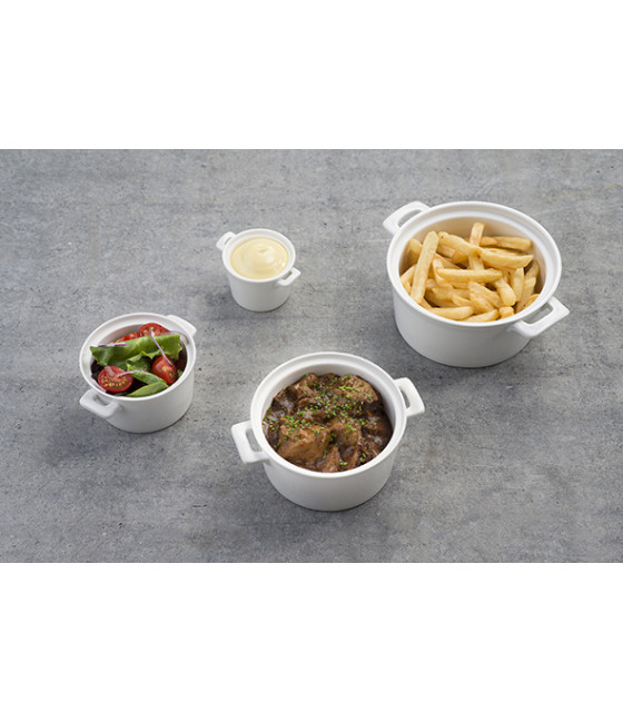 COCOTTE AVEC COUVERCLE BLANCHE DIAM 13 CM X H 6 CM dans VAISSELLE