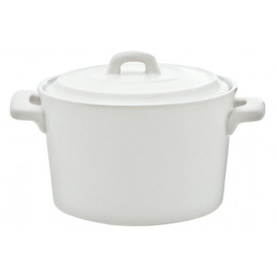 COCOTTE AVEC COUVERCLE BLANCHE DIAM 10 CM X H 6 CM dans VAISSELLE