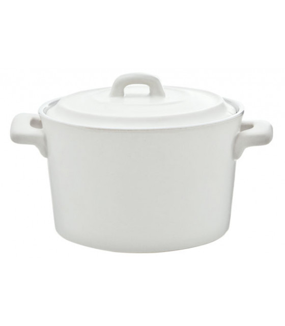 COCOTTE AVEC COUVERCLE BLANCHE DIAM 10 CM X H 6 CM dans VAISSELLE