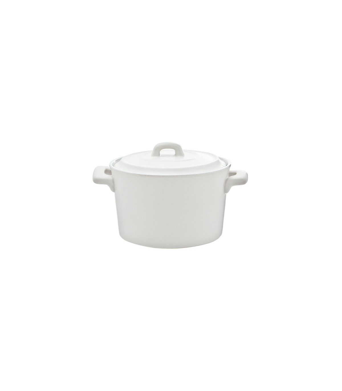 COCOTTE AVEC COUVERCLE BLANCHE DIAM 10 CM X H 6 CM dans VAISSELLE