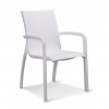 FAUTEUIL SUNSET BLANC GALCIER / TOILE BLANCHE AMOBIS dans FAUTEUIL