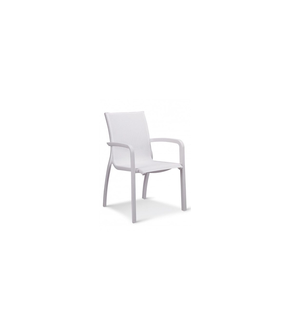 FAUTEUIL SUNSET BLANC GALCIER / TOILE BLANCHE AMOBIS dans FAUTEUIL