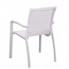 FAUTEUIL SUNSET BLANC GALCIER / TOILE BLANCHE AMOBIS dans FAUTEUIL