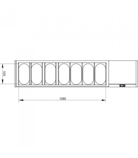 STRUCTURE REFRIGEREE AVEC COUVERCLE GN7X1/3 DIAMOND dans STRUCTURES REFRIGEREES