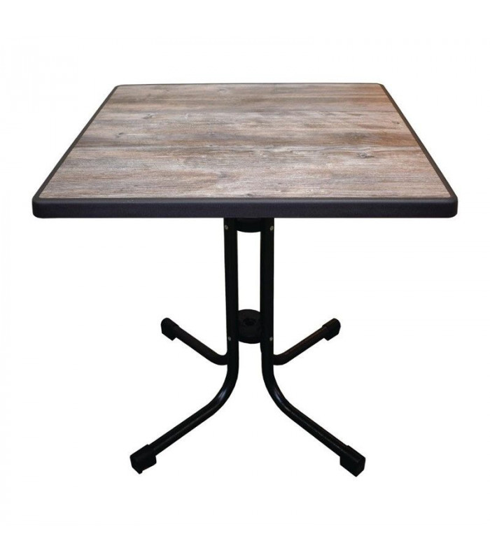 TABLE DE PATIO PLIANTE LIMBURG VINTAGE 70X70CM CUISIMAT dans TABLE PLIANTE