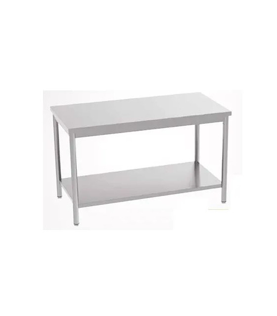 TABLE CENTRALE 1000X600X850/900 AVEC ETAGERE BASSE EN KIT CUISIMAT dans TABLES INOX