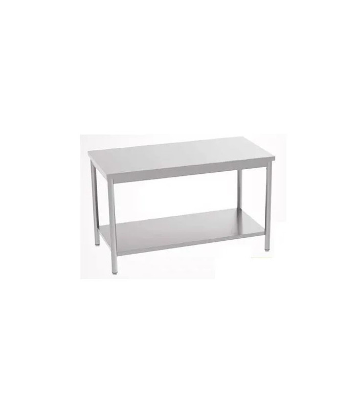 TABLE CENTRALE 1000X600X850/900 AVEC ETAGERE BASSE EN KIT CUISIMAT dans TABLES INOX