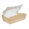 BARQUETTES SALADE KRAFT RECYCLABLES AVEC FENETRE 1000ML LOT DE 200 dans EMBALLAGE EN CARTON ET PAPIER