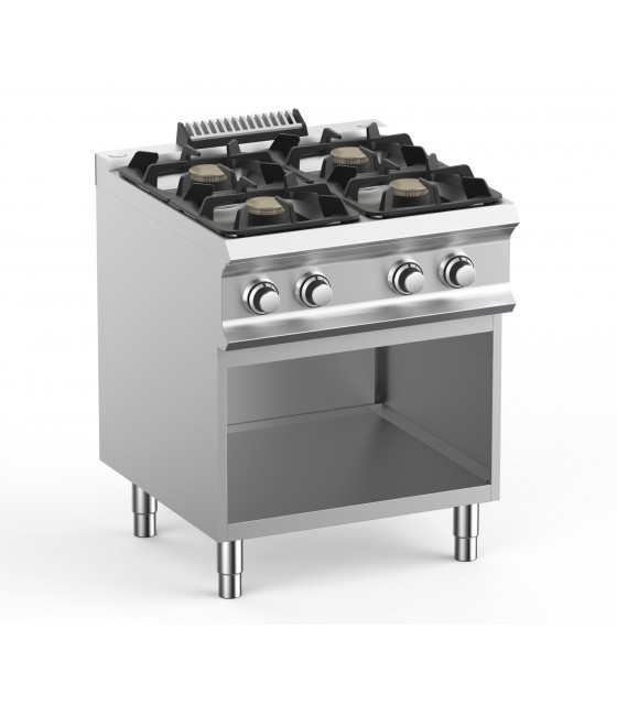 FOURNEAU GAZ 4 FEUX VIFS (4*7KW) SUR ARMOIRE SANS PORTES GAMME 700 dans OFFRES WEB