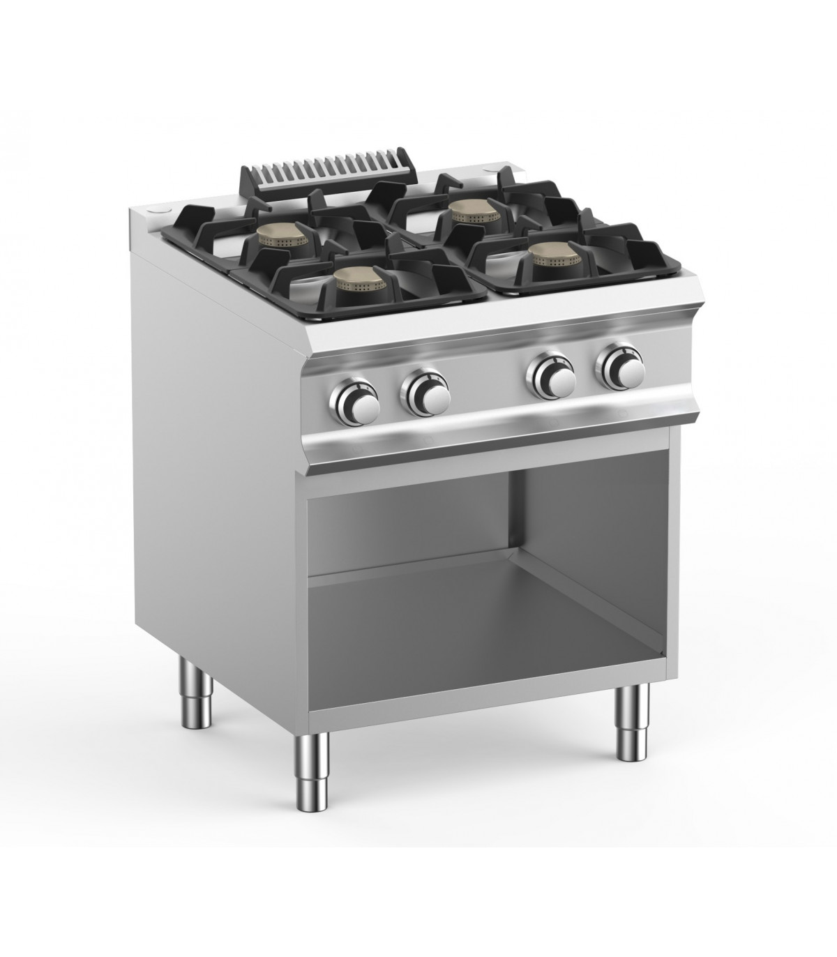 FOURNEAU GAZ 4 FEUX VIFS (4*7KW) SUR ARMOIRE SANS PORTES GAMME 700 dans OFFRES WEB