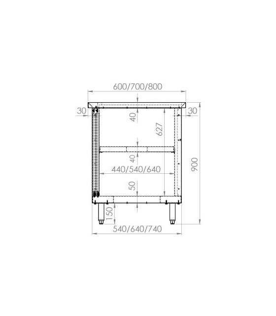 TABLE ARMOIRE PORTES COULISSANTES  1600X700H900 dans CHAUFFE ASSIETTES