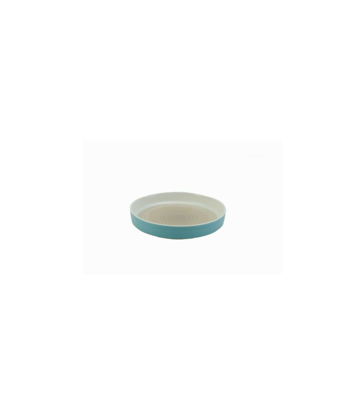 ASSIETTE CREUSE BEIGE-BLEU Ø180MM SPRING dans VAISSELLE