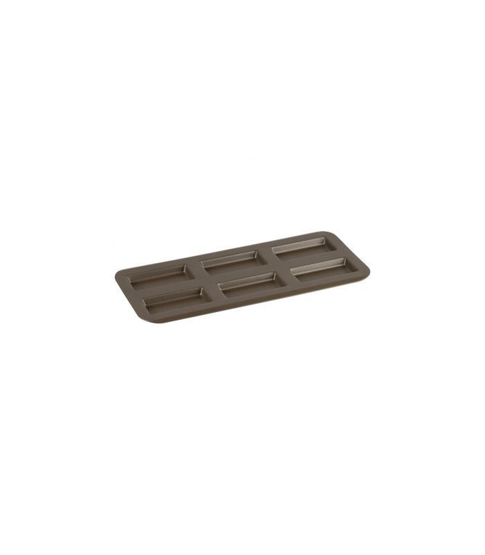 PLAQUE A FINANCIERS - 6 FINANCIERS - ANTIADHERENT - 380X180MM GOBEL dans MOULES PATISSERIES