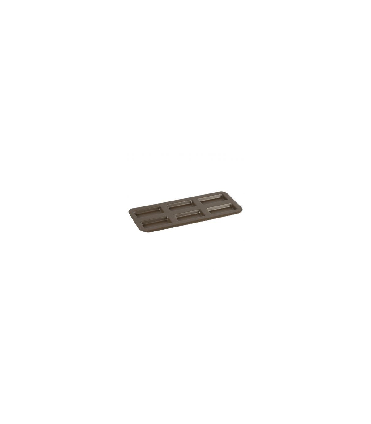 PLAQUE A FINANCIERS - 6 FINANCIERS - ANTIADHERENT - 380X180MM GOBEL dans MOULES PATISSERIES