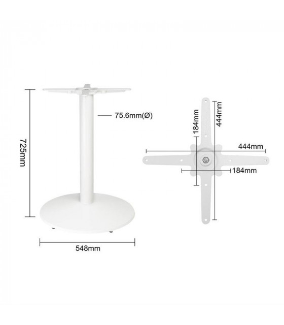 PIED DE TABLE EN FONTE BLANC dans TABLE EN KIT