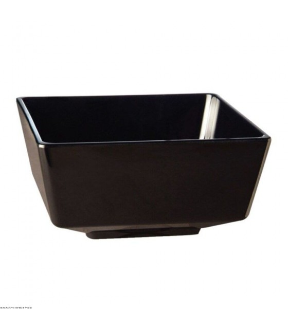 EOL  BOL CARRE NOIR MELAMINE 50CL. 12.5(L)X 12.5(P)CM. APS dans PRESENTATION DE BUFFET