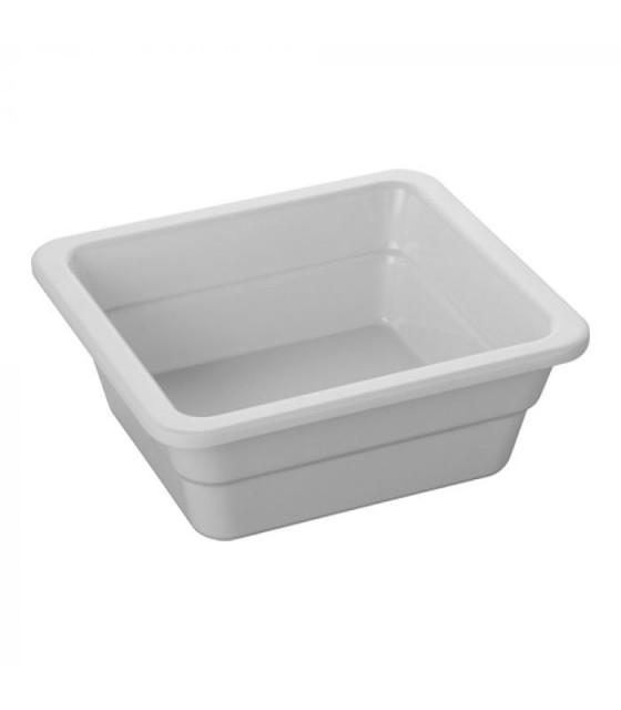 BAC GASTRONORME EN MELAMINE BLANC GN1/6 17.6*16.2CM H6.5CM CUISIMAT dans BAC MELAMINE