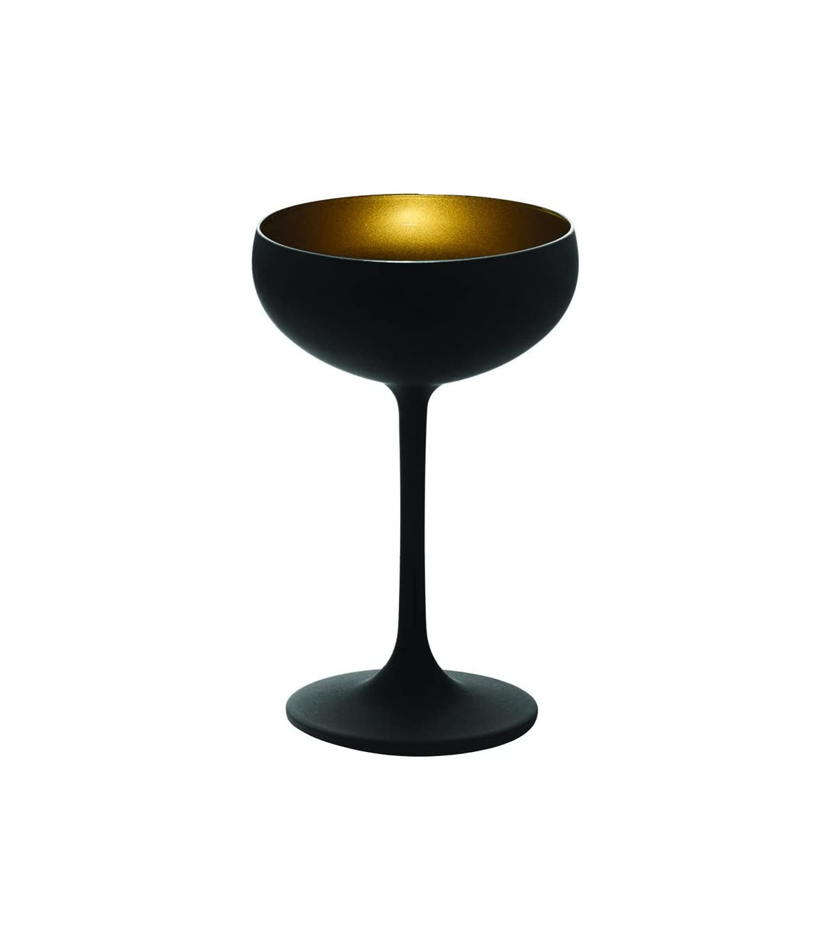 COUPE A CHAMPAGNE STOLZLE NOIR ET OR 23 CL dans VERRES