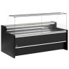 COMPTOIR VITRINE REFRIGERE VITRE DROITE 90° AVEC RESERVE NOIR 200CM DIAMOND dans COMPTOIR