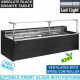 COMPTOIR VITRINE REFRIGERE VITRE DROITE 90° SUR PISTONS VENTILE AVEC RESERVE NOIR 200CM DIAMOND