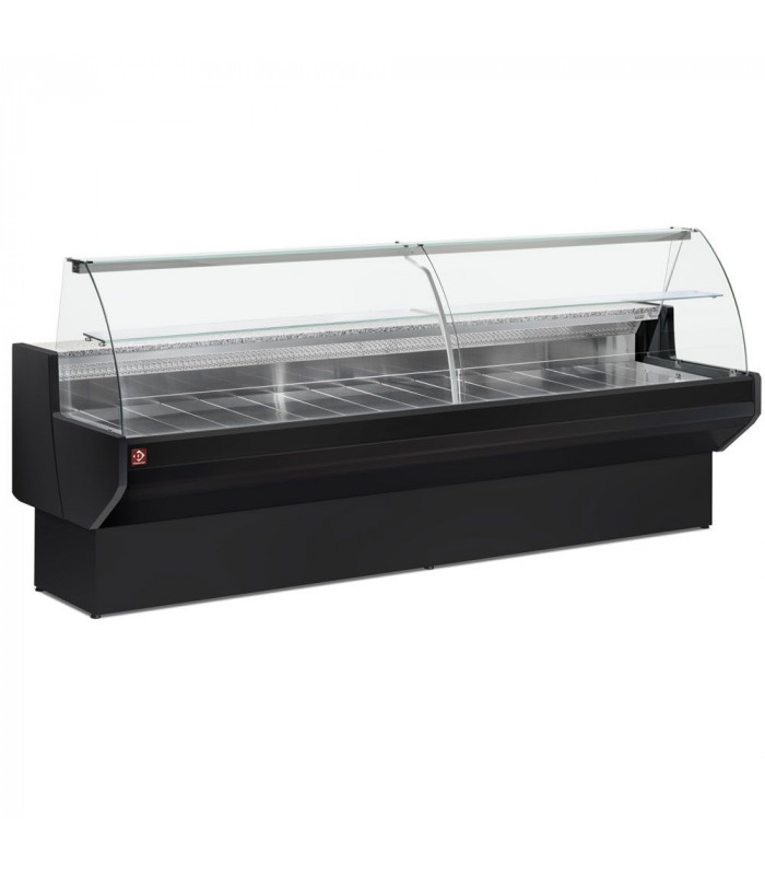 COMPTOIR VITRINE REFRIGERE VITRE BOMBEE + RESERVE 150CM DIAMOND dans COMPTOIR