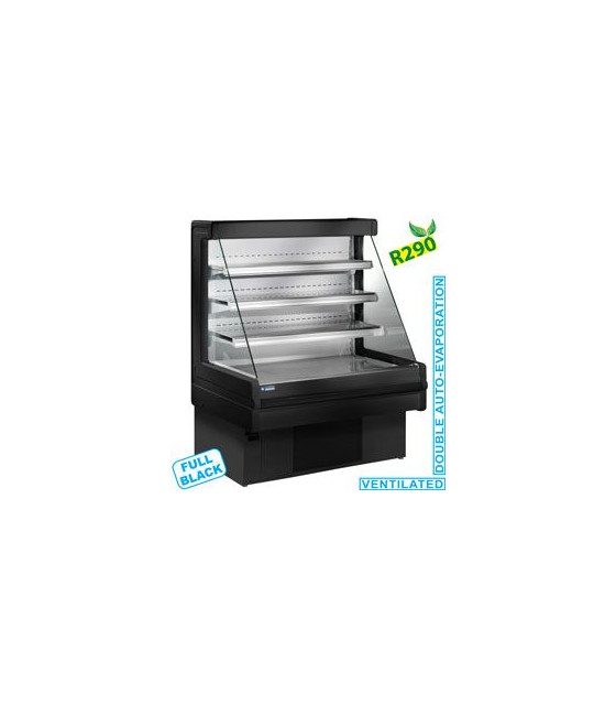 MEUBLE MURAL REFRIGERE SOFT-DRINK - PRODUIT LAITIER 100CM NOIR DIAMOND dans VITRINES MURALE